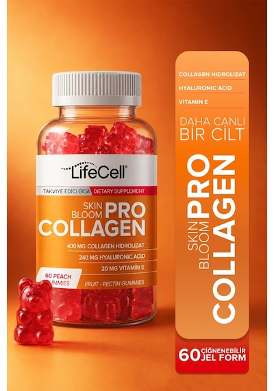 Life Cell Pro Collagen Skin Bloom Takviye Edici Gıda 60 Çignenebilir Jel