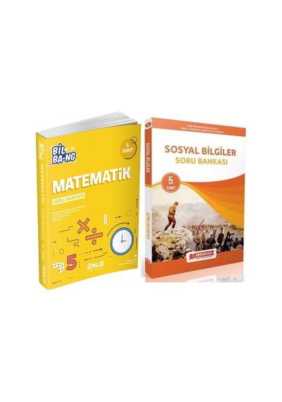 Ünlü Yayınları 5.sınıf Bil Bang Matematik Ve Referans Sosyal Bilgiler Soru Bankası Seti 2 Kitap