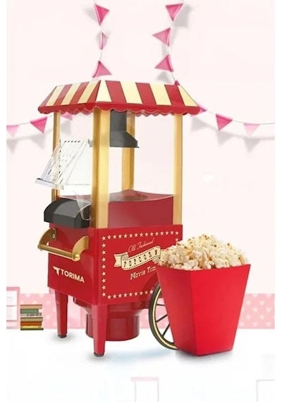 Ers Yağsız Mısır Patlatma Popcorn Makinesi Kırmızı