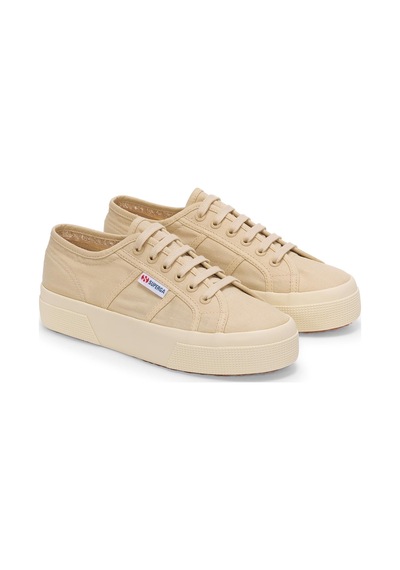 Superga 2740 Platform Linen Kadın Bej Bileksiz Sneaker Bej-470
