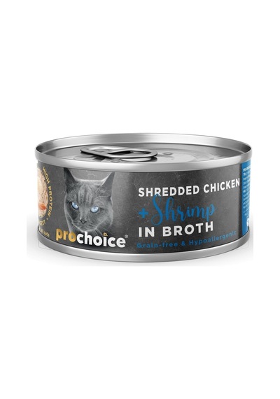 Tr Deluxe Shredded, Tahılsız, Hipoalerjenik, Tiftiklenmiş Tavuk Eti Ve Karidesli Yaş Kedi Maması, 70 Gr X 12 Adet