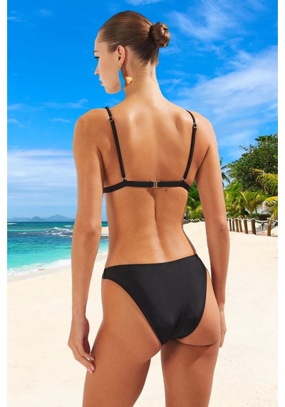 Ersefa Tasarım Bikini Takımı Plaj Ve Havuz İçin Özel Ergonomik Kesim Uv Siyah