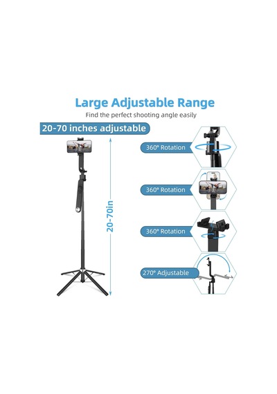 71 Otomatik Yüz İzleme Selfie Çubuğu Ve Tripod, 360 Döndürme, Aı Hareket Kontrolü, Film Çekimi İçin Hareket Diğer