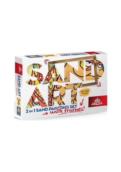 Çerçeveli Yetişkin Kum Boyama Aktivite Seti, Sand Art 2in1 Geyik Ve Baykuş-red Castle Ykf-01
