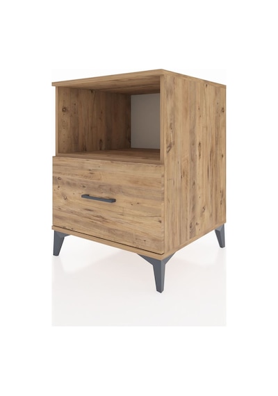 Kronos Komodin Tek Raflı Tek Çekmeceli 60x59x80 Çam-çam Çam