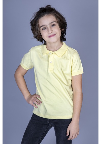 Toontoy Kids Toontoy Erkek Çocuk Polo Yaka Tişört Sarı