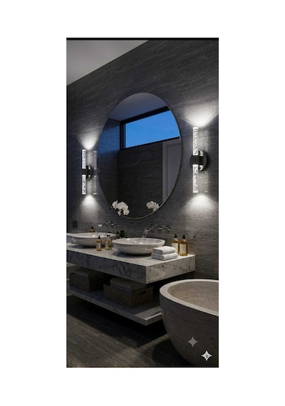 Bubbleflux Small 31 Cm Modern Tasarım Led Aplik - Duvar Lambası - Antrasit Gri - Elektrikli - Beyaz Led Antrasit Elektrikli