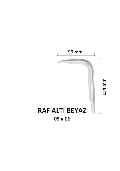 Metal Boyalı Lüx Beyaz Raf Altı 5x6 - (2 Adet)