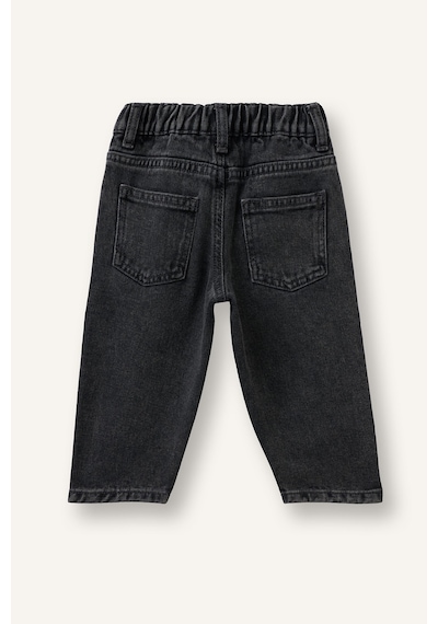 Defacto Baggy Fıt Beli Lastikli Standart Paça Pamuklu Jean Pantolon Kız Bebek H7115a526aunm55 Gri-nm55