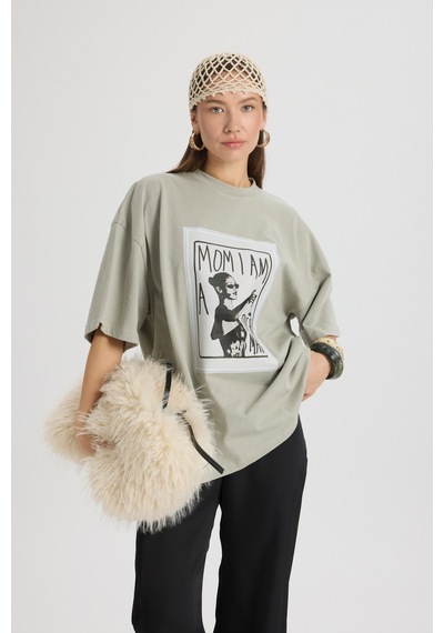 Mai Studıos Mai Studios Co. Rich Woman Oversize Gri T-shirt Gri
