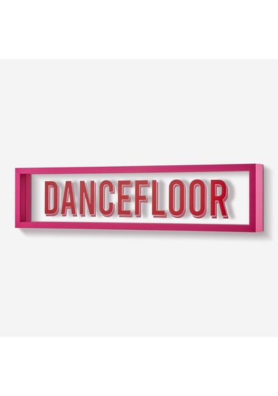 Pembe Cam Mdf Dancefloor Çerçeve 51x12x4 Cm