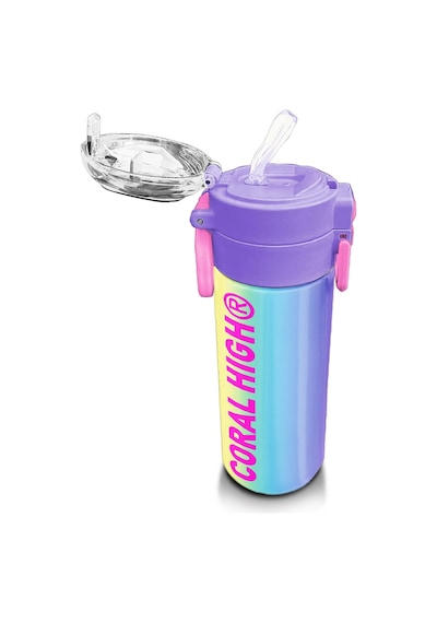 Coral High Kids Renk Geçişli Pipetli Ve Direkt İçim Çelik Termos 500 Ml 31868 Çok Renkli