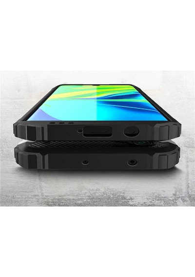 Kilifone - Xiaomi Mi Note 10 Lite Uyumlu - Kılıf Çift Katman Koruyucu Crash Military Tank Kılıf - Mavi Mavi