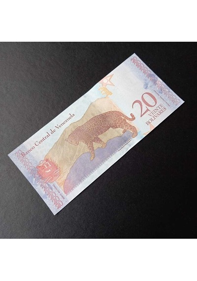 2018 Venezuela 20 Bolivar Çil Eski Yabancı Kağıt Para