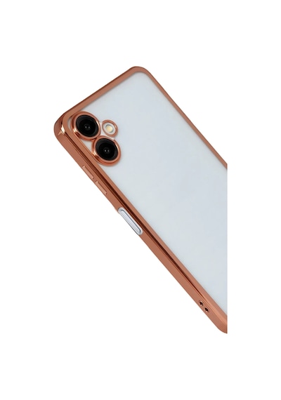 Samsung Galaxy A07 4g Uyumlu Lensli Silikon - Çöl Titanyum