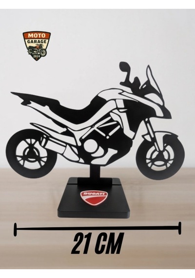 Ducati Multistrada Siluet Masa Dekoru Touring Motor Figürü