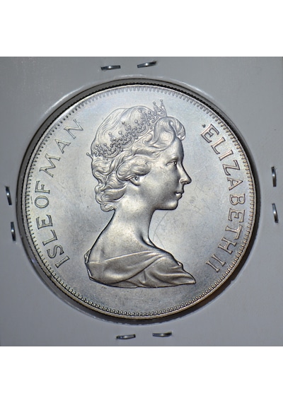 Man Adası 1 Crown 1977 Kraliçe Iı. Elizabeth Tahtaçıkışının 25. Yılı 38,6 Mm 28,4 Gr. Kapamada Çil.