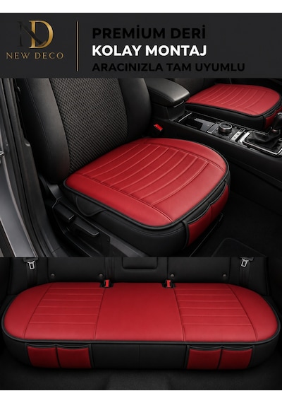 Renault Duster Araçlara Uyumlu Premium Deri 3 Parça Oto Koltuk Minderi Araca Uyumlu 4 Mevsim Kolay Montaj 09851260