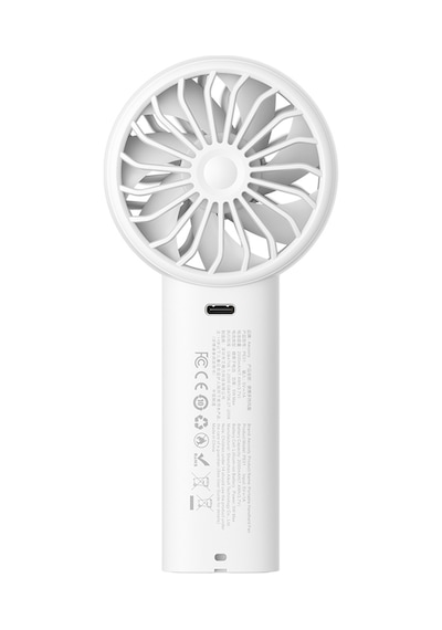 Aecooly Pe01 El Fanı Dijital Led Göstergeli 5 Kademeli Portatif Soğutucu Beyaz