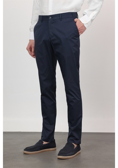İmza Lacivert Yan Cep Slim Fit Pamuklu Chino Pantolon 1003260168