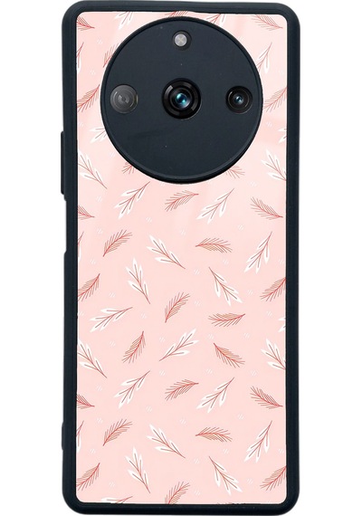 Oppo Realme 11 Pro Pudra Yapraklı Tasarımlı Glossy Telefon Kılıfı Çok Renkli