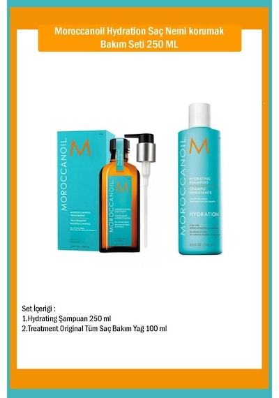 Moroccanoil Hydration Saç Nemi Korumak Bakım Seti 250 Ml