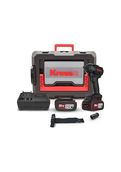 Kress Kh275 20volt/4.0ah Li-ion Çift Akülü 500nm Kömürsüz Profesyonel Şarjlı Somun Sıkma Fr Kh275