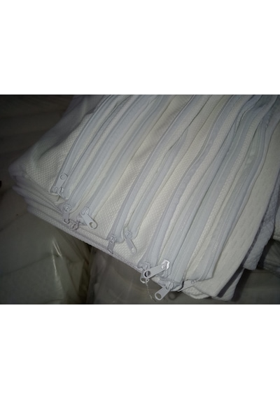 Bambu Petekli Yastık Alezi Fermuarlı Yastık Kılıfı 50x70 Cm 4adet Beyaz