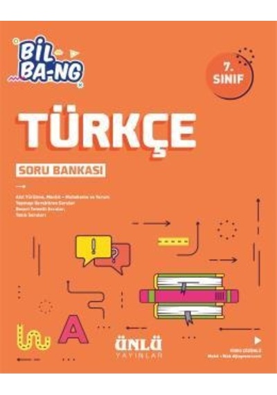 7.Sınıf Türkçe Soru Bankası Bil Bang - Ünlü Yayınları