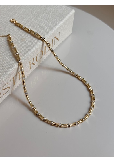 Gold Kalın Formlu Kadın Çelik Kolye Parlak Ve Şık Tasarım Altın