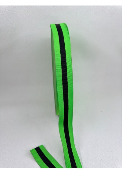 3 Cm Çizgili Şerit-5 Metre- Yeşil-siyah