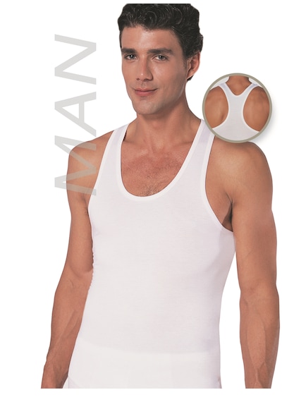 Güneri Underwear Erkek Beyaz Ribana Atlet % 100 Pamuklu Body Atlet 3'lü Paket 103-3b Beyaz