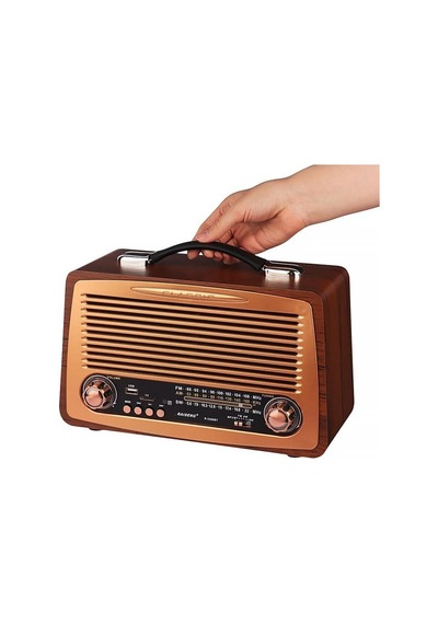 Tr Büyük Boy Retro Radyo Taşınabilir Bluetooth Speaker Ve Hoparlör Klasik Antika Tarzı İç Ve Dış Mekan Multiba