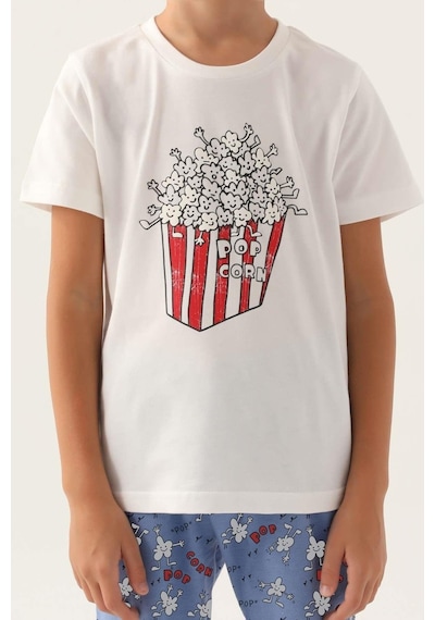 Rolypoly Erkek Çocuk Bermuda Krem Pijama Takımı 3373 001