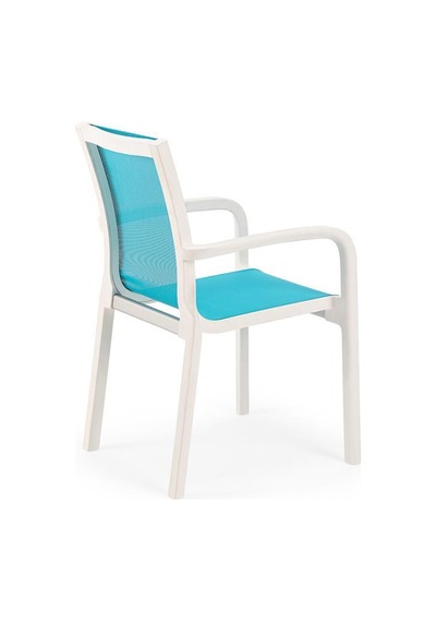 Omnipazar Sy-2528 Plastik Fileli Bahçe Koltuk Sandalye 4'lü Set Turkuaz