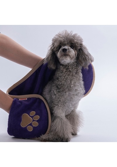 Purple Mor Evcil Hayvan Kurulama Havlusu-köpek Kurulama Havlusu- Kedi Kurulama Havlusu