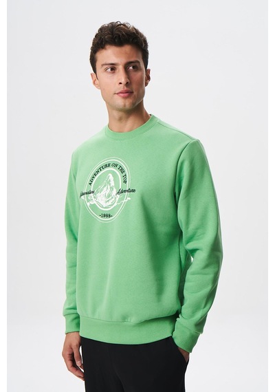 AR-MA Arma Baskılı Yazılı Regular Fit Şardonlu Erkek Bisiklet Yaka Sweatshirt K28124602901 Yeşil AR-MA Arma Baskılı Yazılı Regular Fit Şardonlu Erkek Bisiklet Yaka Sweatshirt K28124602901 Yeşil