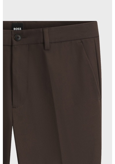 Boss Pamuk Karışımlı Slim Fit Daralan Paça Pantolon Erkek Pantolon 50543945 209 Kahve