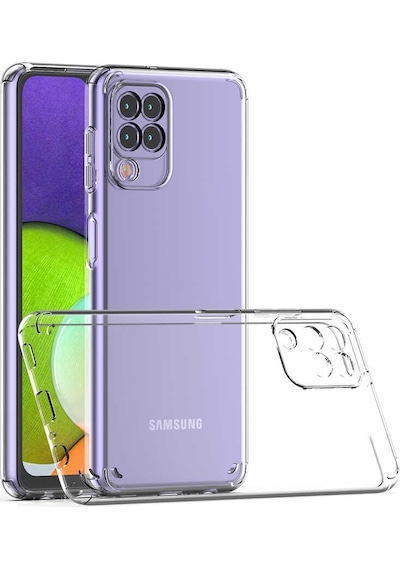 Galaxy A22 4G Kılıf Zore Coss Şeffaf Sert Silikon Kılıf