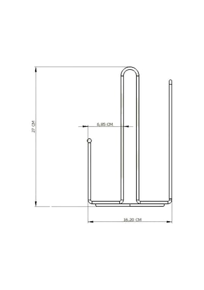 Edora Home Rose Kağıt Rulo Havluluk Ayraçlı - Metal Paslanmaz Rose