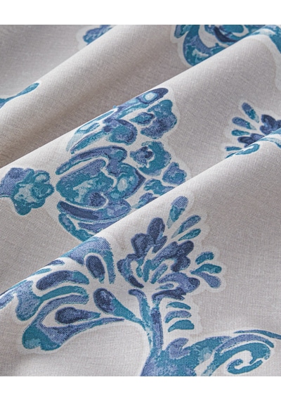 English Home Curioleaf Pamuk Çift Kişilik Çarşaflı Nevresim Takımı 200x220 Cm Mavi - Bej Mavi - Bej