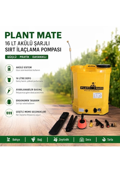 Plant Mate Akülü Sırt Pülverizatörü