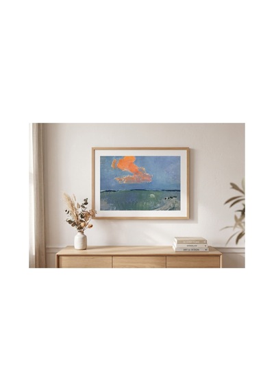 Mondrian Kırmızı Bulut Çerçevesiz Poster 30x42 Cm A3 Tablo Modern Sanat Duvar Dekoru