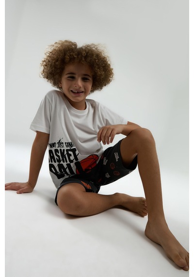 Rolypoly Erkek Çocuk Beyaz Bermuda Takım 5274-47523 Beyaz
