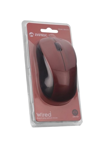 Everest Sm-215 Kablolu Usb Mouse Kırmızı SM-215