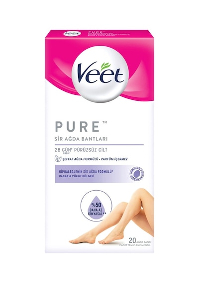 Veet Pure Hipoalerjenik Sir Ağda Bandı 20'li - Yüz İçin Kokusuz Ve Kızarıklık Ka 2'li Ekonomik Tarı