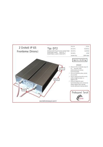 Ed%5 10 Kw 2 Üniteli Ip 65 Frenleme Direnci