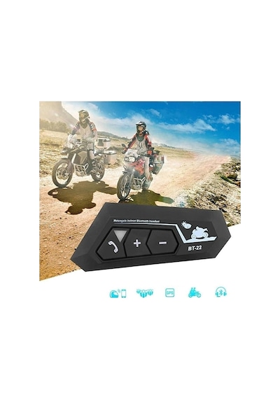 Motosiklet Kaskı İçin Şarj Edilebilir Bluetooth Intercom Kulaklığı Ve Mikrofon Seti