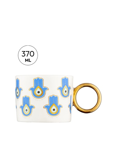 Emsan Mavi Boncuk Kupa 370 Ml Multicolor