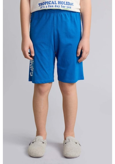 Defacto Baskılı Kısa Kollu Üst Şort Alt 2li Pijama Takımı Erkek Çocuk H8197a826hser105 Ekru-er105